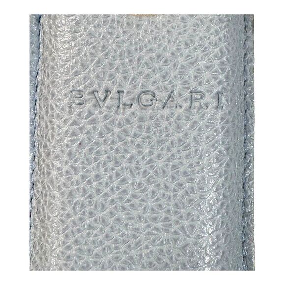 Bvlgari Light Blue Textured Leather Lighter Case In Original Box Unisex Gift - Picture 3 of 6